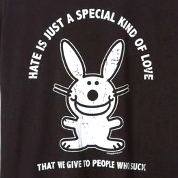 ❤️NWT VINTAGE TORRID TEE HAPPY BUNNY SARCASTIC GRAPHIC - PEOPLE SUCK - PLUS SIZE - Picture 2 of 13